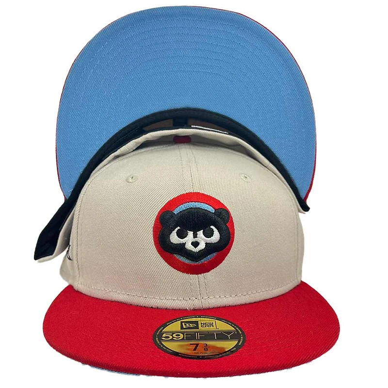 Chicago Cubs Frozen Cherry Collection 1990 All Star Game Patch Icy Blue UV 59FIFTY Fitted Hat
