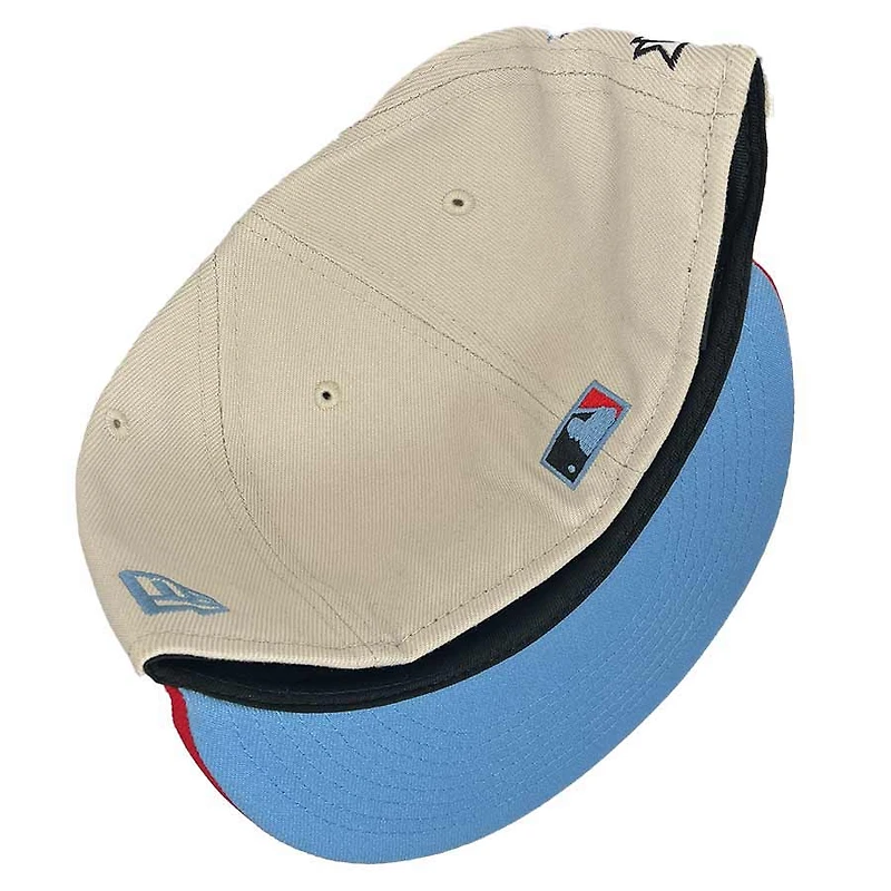 Chicago Cubs Frozen Cherry Collection 1990 All Star Game Patch Icy Blue UV 59FIFTY Fitted Hat