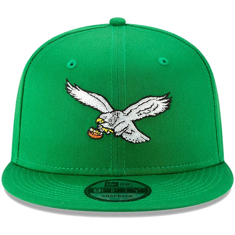 Philadelphia Eagles Kelly Green Retro Historic Green 9FIFTY Snapback Hat