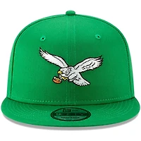 Philadelphia Eagles Kelly Green Retro Historic Green 9FIFTY Snapback Hat