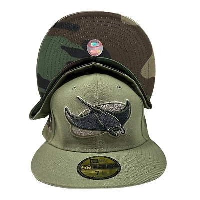 Tampa Bay Rays Camo Green 10 Seasons Patch Pattern UV Annual Clearance 59FIFTY Fitted Hat