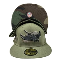 Tampa Bay Rays Camo Green 10 Seasons Patch Pattern UV Annual Clearance 59FIFTY Fitted Hat