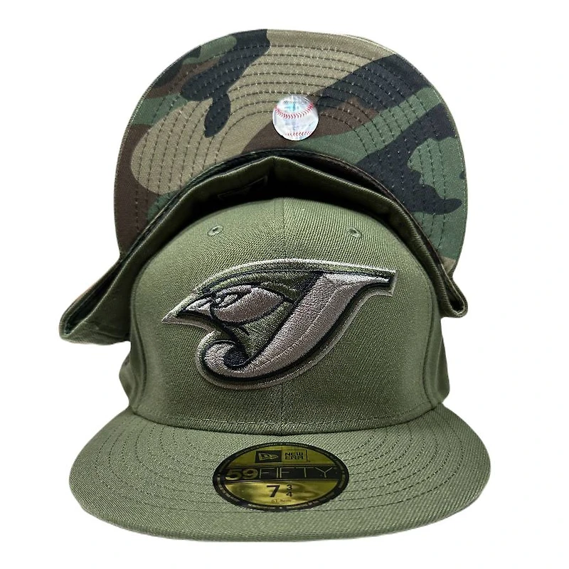 Toronto Blue Jays Camo Green 30th Season Patch Pattern UV Annual Clearance 59FIFTY Fitted Hat