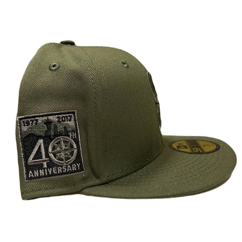 Seattle Mariners Camo Green 40th Anniversary Patch Pattern UV 59FIFTY Fitted Hat