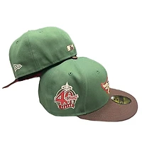 Anaheim Angels Cilantro Green Two Tone 40th Patch Cardinal Red UV 59FIFTY Fitted Hat