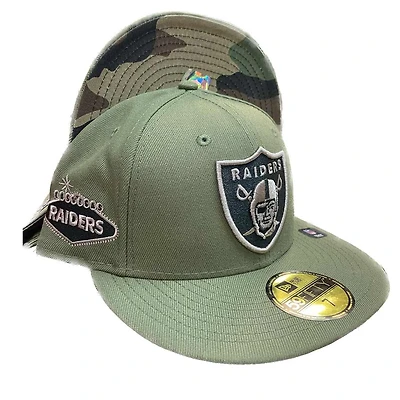 Las Vegas Raiders CamoGreen Patch Camo Pattern UV 59FIFTY Fitted Hat