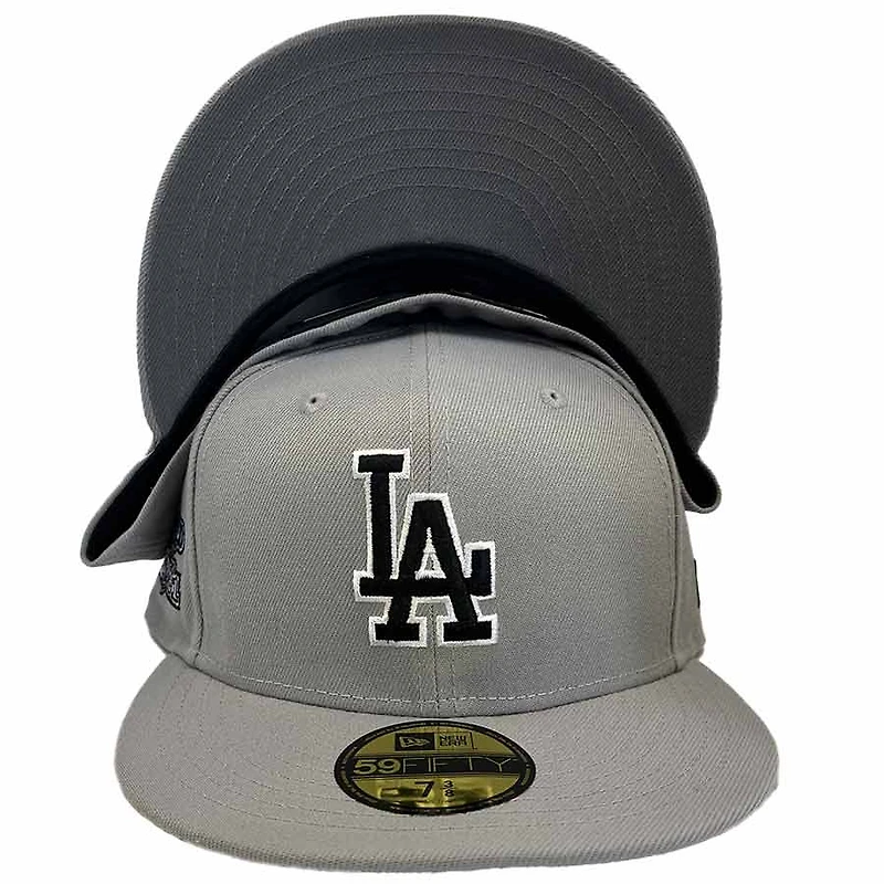 Los Angeles Dodgers Grayscale Pack Collection 1981 World Series Patch Stone Gray UV 59FIFTY Fitted Hat