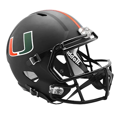 Miami Hurricanes Black Riddell Replica Speed Full Size Helmet