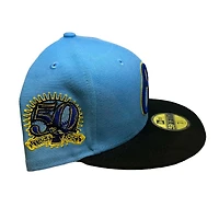 Baltimore Orioles Two Tone Blue Black 50th Anniversary Patch Green UV 59FIFTY Fitted Hat