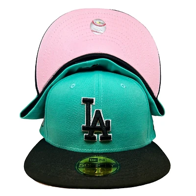 Los Angeles Dodgers Mint Two Tone 1980 ASG Patch Pink UV 59FIFTY Fitted Hat