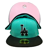 Los Angeles Dodgers Mint Two Tone 1980 ASG Patch Pink UV 59FIFTY Fitted Hat