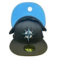 Seattle Mariners Black 30th Patch Icy UV 59FIFTY Fitted Hat