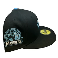 Seattle Mariners Black 30th Patch Icy UV 59FIFTY Fitted Hat