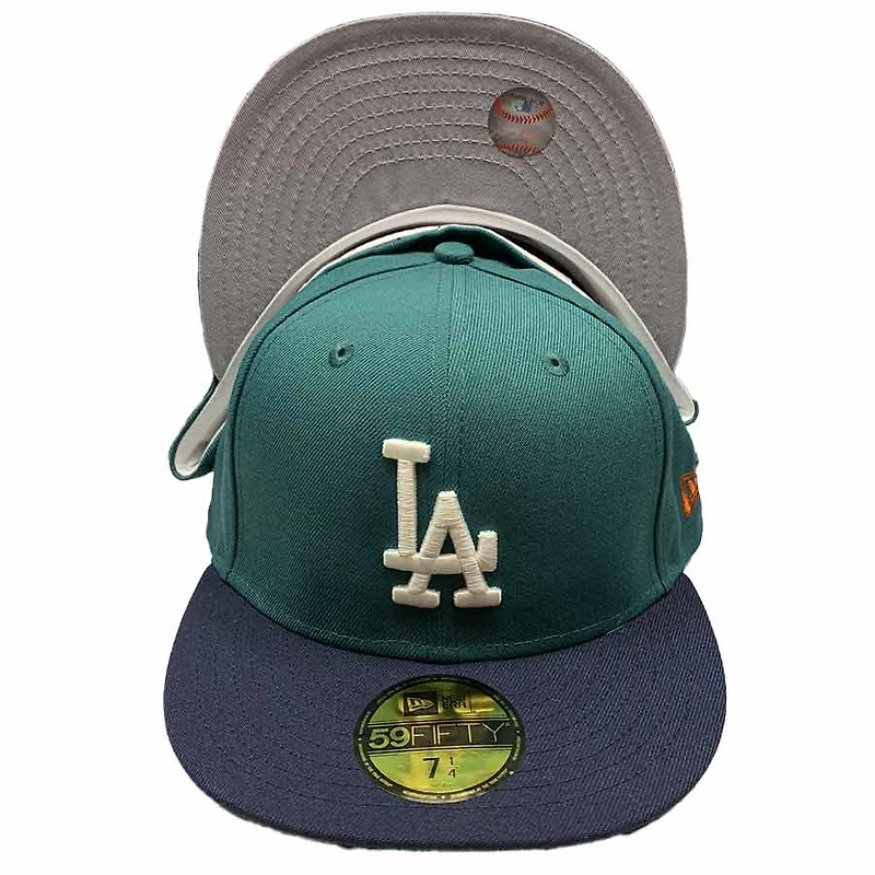 Los Angeles Dodgers Green Navy Two Tone Orange New Era Logo Gray UV 59FIFTY Fitted Hat