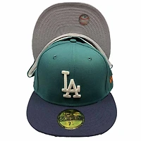 Los Angeles Dodgers Green Navy Two Tone Orange New Era Logo Gray UV 59FIFTY Fitted Hat