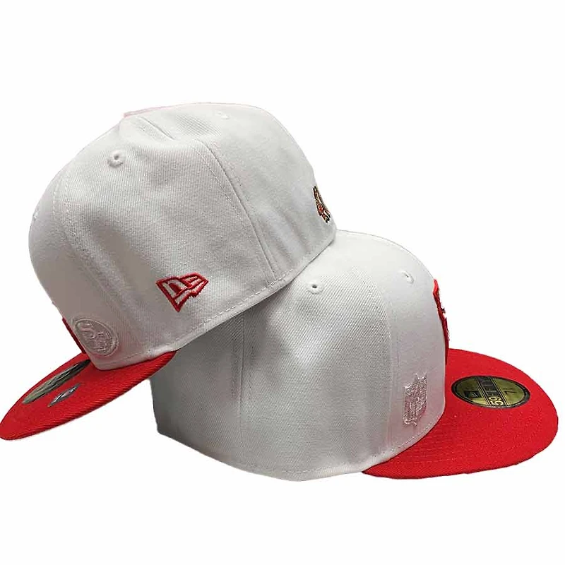 San Francisco 49ers White Red Two Tone State Pride Crown Gray UV 59FIFTY Fitted Hat