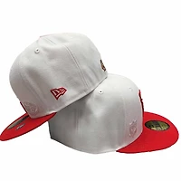 San Francisco 49ers White Red Two Tone State Pride Crown Gray UV 59FIFTY Fitted Hat