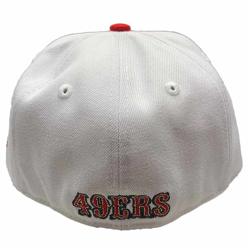 San Francisco 49ers White Red Two Tone State Pride Crown Gray UV 59FIFTY Fitted Hat