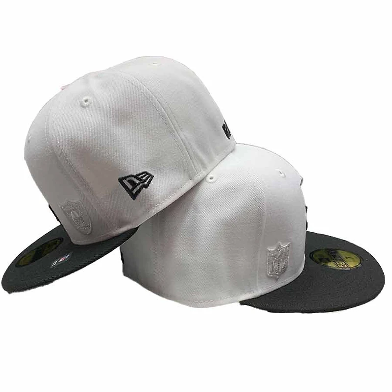 Las Vegas Raiders White Black Two Tone State Pride Crown Gray UV 59FIFTY Fitted Hat