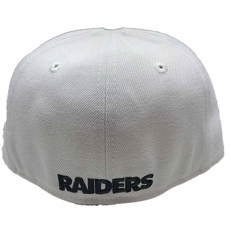Las Vegas Raiders White Black Two Tone State Pride Crown Gray UV 59FIFTY Fitted Hat