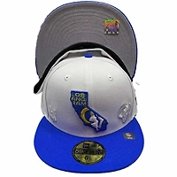 Los Angeles Rams White Blue Two Tone State Pride Crown Gray UV 59FIFTY Fitted Hat