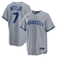 Kansas City Royals Bobby Witt Jr. Nike Cloud Gray Replica Jersey
