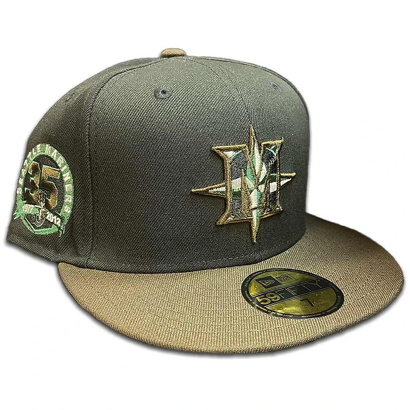 Seattle Mariners Black Walnut Two Tone 35th Patch Green UV 59FIFTY Fitted Hat