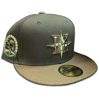 Seattle Mariners Black Walnut Two Tone 35th Patch Green UV 59FIFTY Fitted Hat