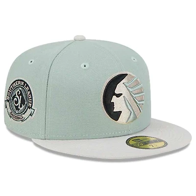 Memphis Chicks Green Hometown Roots Southern League Patch Gray UV 59FIFTY Fitted Hat