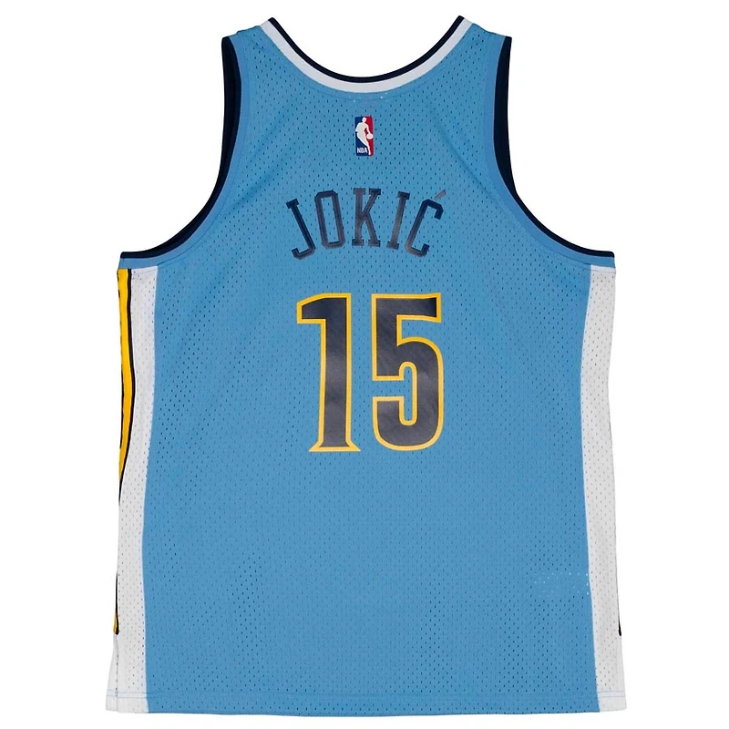 Denver Nuggets Nikola Jokic Mitchell & Ness 2016-17 Hardwood Classics Swingman Player Light Blue Jersey
