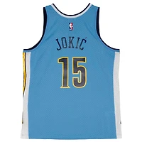 Denver Nuggets Nikola Jokic Mitchell & Ness 2016-17 Hardwood Classics Swingman Player Light Blue Jersey