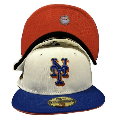 New York Mets Chrome Two Tone 40th Anniversary Patch Orange UV 59FIFTY Fitted Hat
