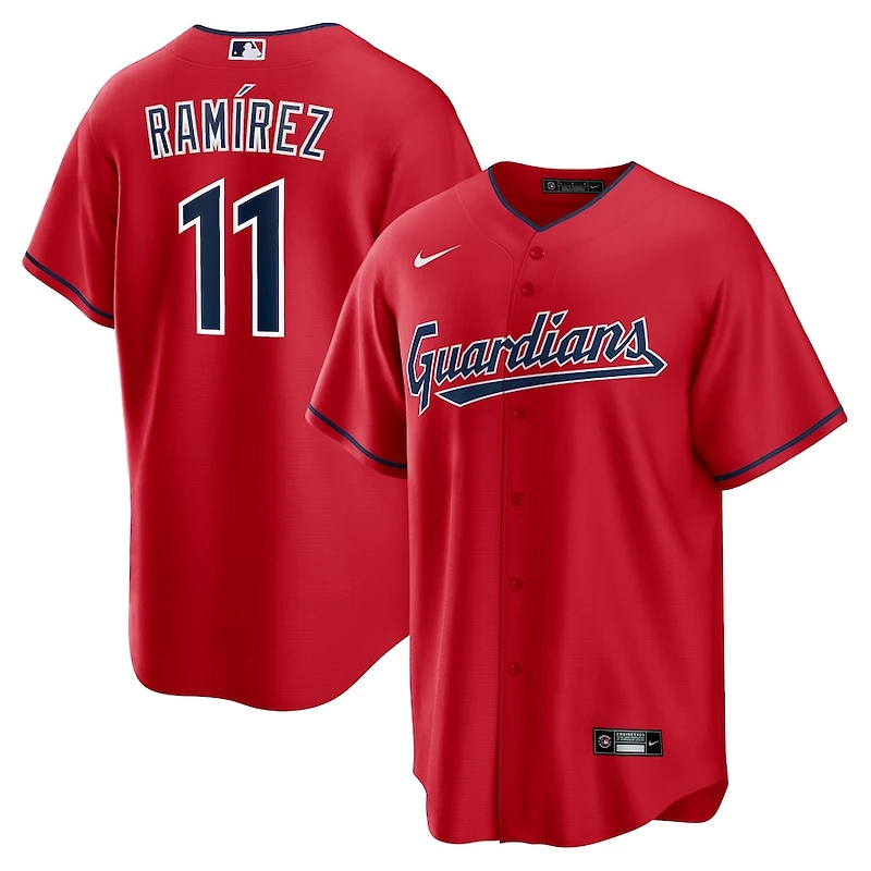 Cleveland Guardians Jose Ramirez Red Nike Player Jersey
