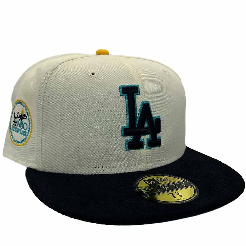 Los Angeles Dodgers Chrome Cord Pack 1980 All Star Game Patch Teal UV 59FIFTY Fitted Hat