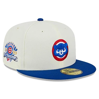 Chicago Cubs Chrome Retro MLB Throwback 1990 ASG Patch Gray UV 59FIFTY Fitted Hat