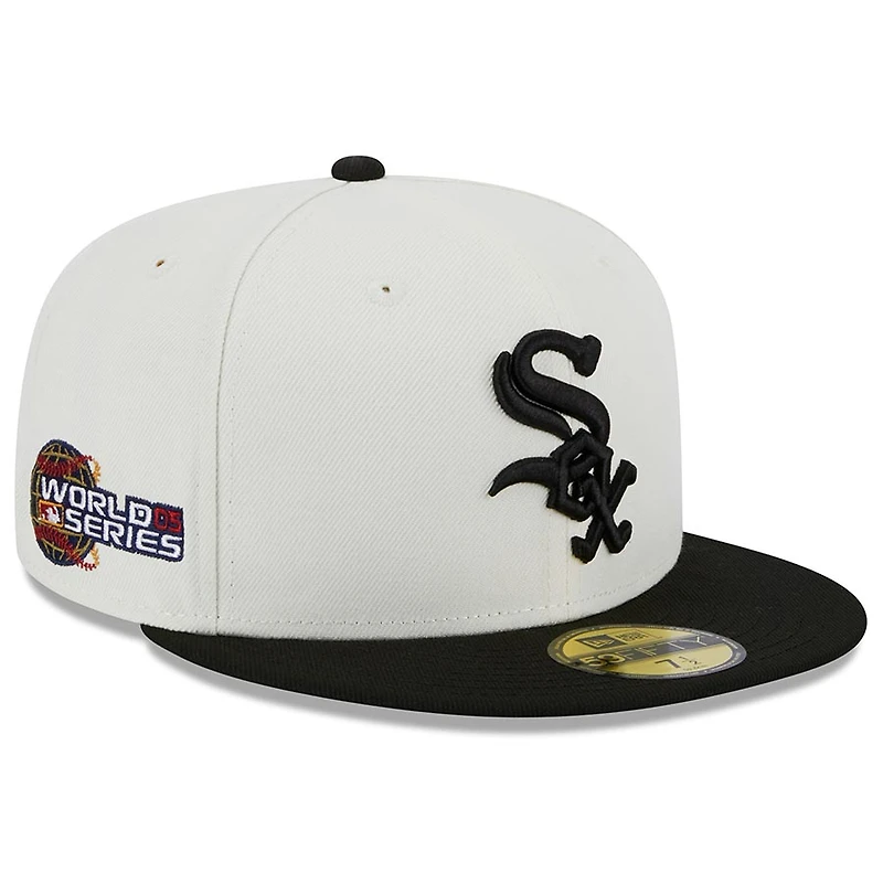 Chicago White Sox Chrome Retro MLB Throwback 2005 WS Patch Gray UV 59FIFTY Fitted Hat