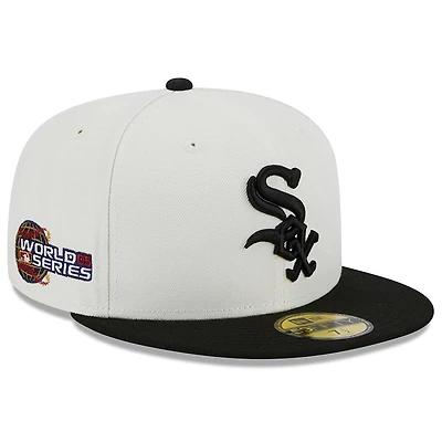 Chicago White Sox Chrome Retro MLB Throwback 2005 WS Patch Gray UV 59FIFTY Fitted Hat