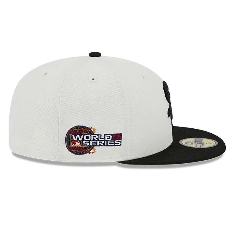 Chicago White Sox Chrome Retro MLB Throwback 2005 WS Patch Gray UV 59FIFTY Fitted Hat