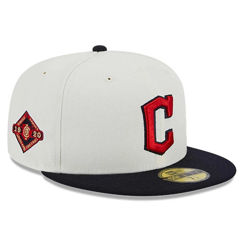 Cleveland Guardians Chrome Retro MLB Throwback 1920 WS Patch Gray UV 59FIFTY Fitted Hat