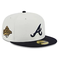 Atlanta Braves Chrome Retro MLB Throwback 1995 WS Patch Gray UV 59FIFTY Fitted Hat