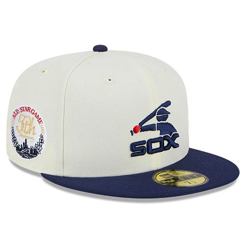 Chicago White Sox Chrome Retro MLB Throwback 50th Patch Gray UV 59FIFTY Fitted Hat
