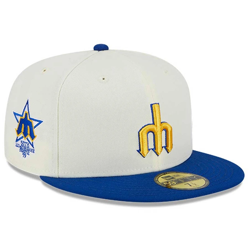 Seattle Mariners Chrome Retro MLB Throwback 50th Patch Gray UV 59FIFTY Fitted Hat
