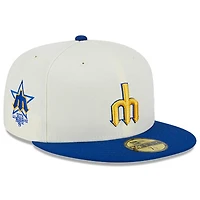 Seattle Mariners Chrome Retro MLB Throwback 50th Patch Gray UV 59FIFTY Fitted Hat