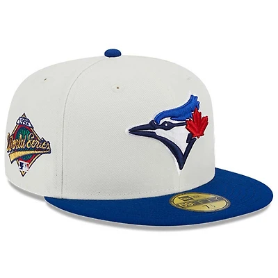 Toronto Blue Jays Chrome Retro MLB Throwback 1992 WS Patch Gray UV 59FIFTY Fitted Hat
