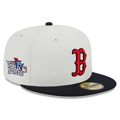 Boston Red Sox Chrome Retro MLB Throwback 2013 WS Patch Gray UV 59FIFTY Fitted Hat