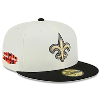 New Orleans Saints Chrome Retro MLB Throwback SB XLIV Patch Gray UV 59FIFTY Fitted Hat
