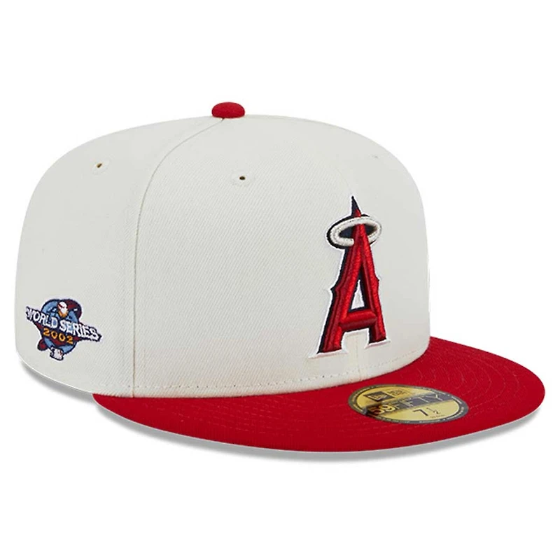 Anaheim Angels Chrome Retro MLB Throwback 2002 WS Patch Gray UV 59FIFTY Fitted Hat