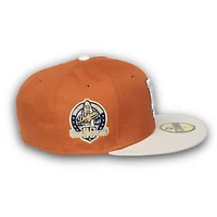 Los Angeles Dodgers Orange & Stone Two Tone 60th Anniversary Patch Gray UV 59FIFTY Fitted Hat