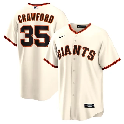 San Francisco Giants Brandon Crawford Nike Cream Home Jersey