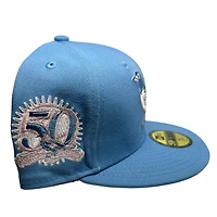 Baltimore Orioles Light Blue 50th Anniversary Patch Pink UV 59FIFTY Fitted Hat